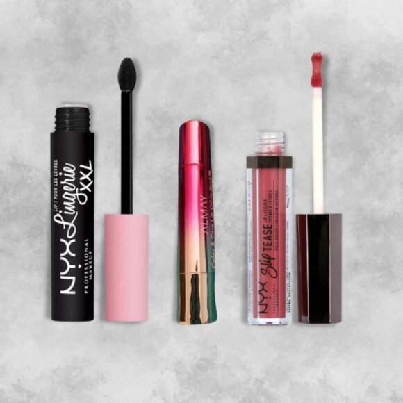 Almay Lip Gloss NYX Slip Tease And NYX Lingerie XXL Full Color Coverage W OS NWT - Picture 2 of 3